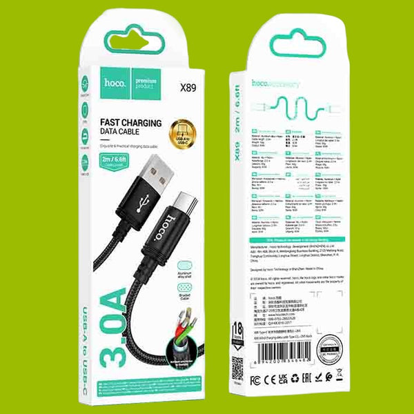 Data Cable USB To Type C Breaded PD-25W (L=2M) X89