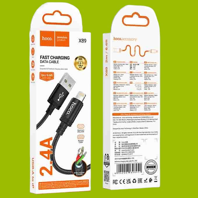 Data Cable USB To Lighting Breaded PD-30W (L=2M) X89