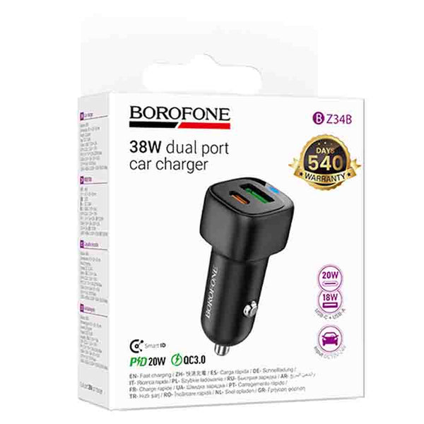 Car Charger PD 38 WATT USB + Type C Z34B