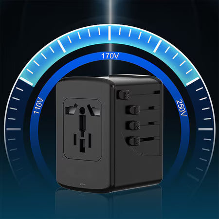 Universal International Travel Charger 2 USB-A & 3 Type C Ports 5.8A Output