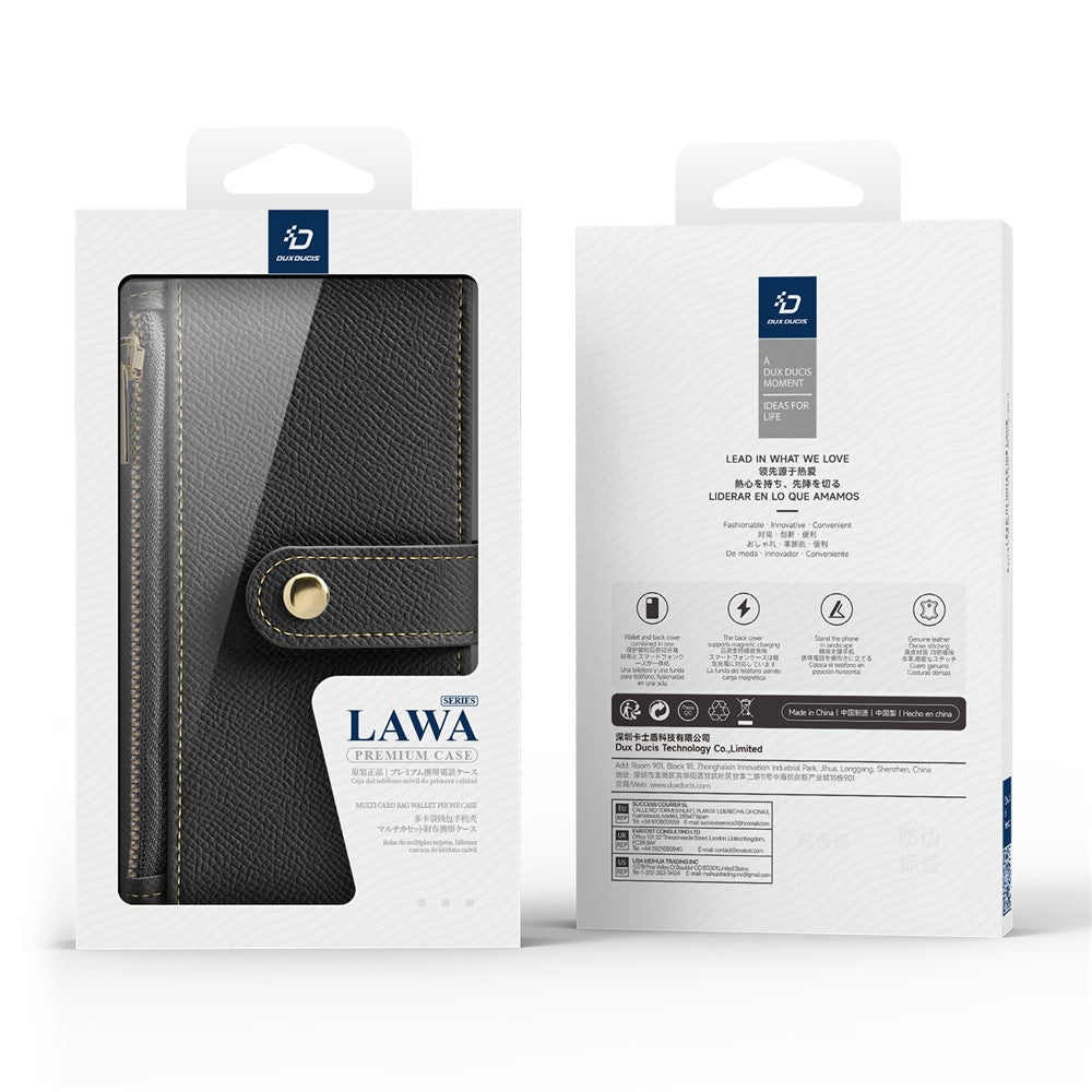 iPhone 17 Lawa Detachable Magnetic Leather Zipper Wallet