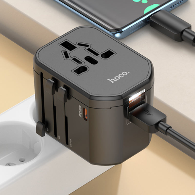 Universal International Travel Charger 2 USB & 1 Type C Ports 15WATT - AC15