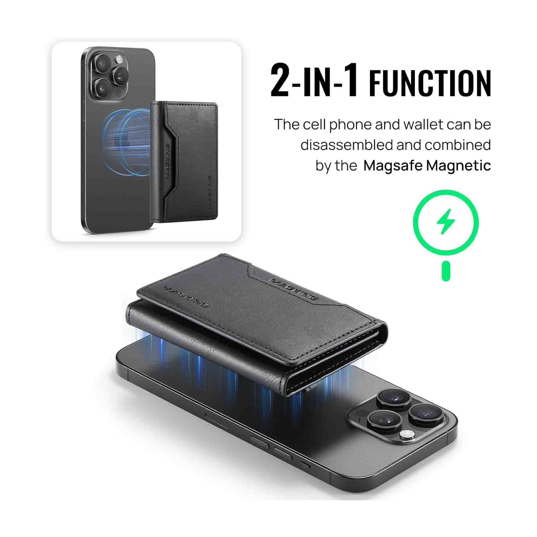 Universal  MagSafe Double Wallet Stand New