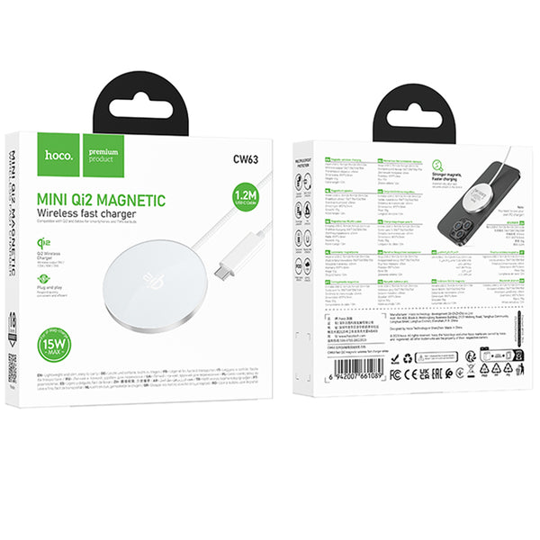Magnetic Mini Qi2  Wireless Charger 15WATT CW63