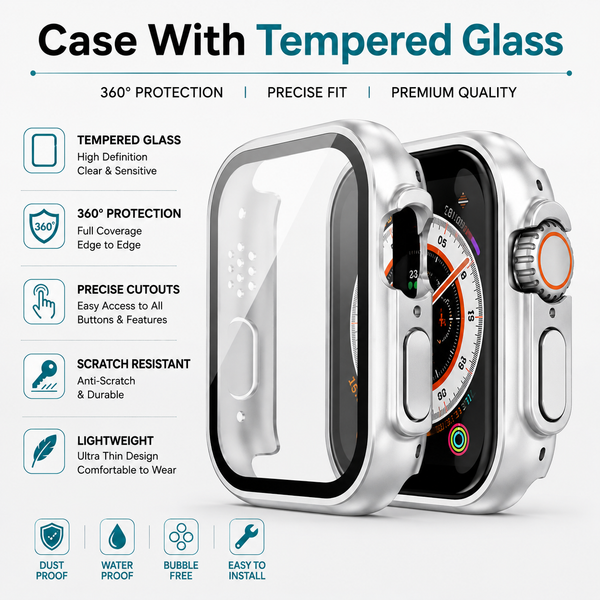 Case With Tempered glass Apple Watch Ultra/Ultra2/Ultra 3 49mm
