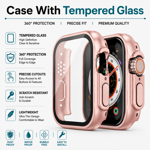 Case With Tempered glass Apple Watch Ultra/Ultra2/Ultra 3 49mm V