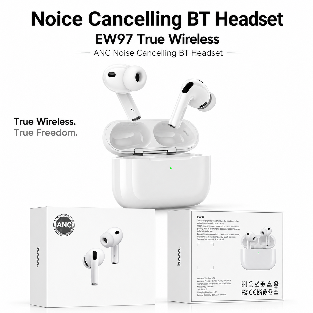 Airbuds Wireless  Hoco EW97 White
