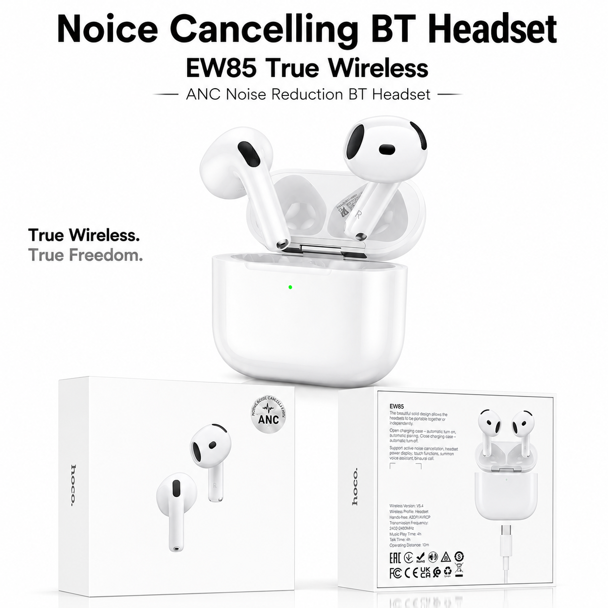 Airbuds Wireless  Hoco EW85 White