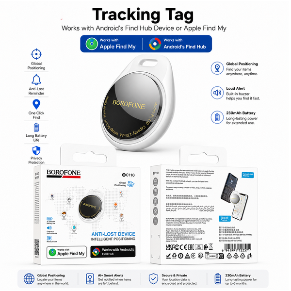 Tracking Wireless Tag Borofone BC110
