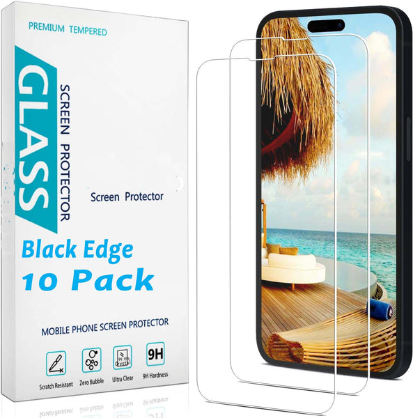 iPhone 17 Pro 10 Pack Black Edge Tempered Glass