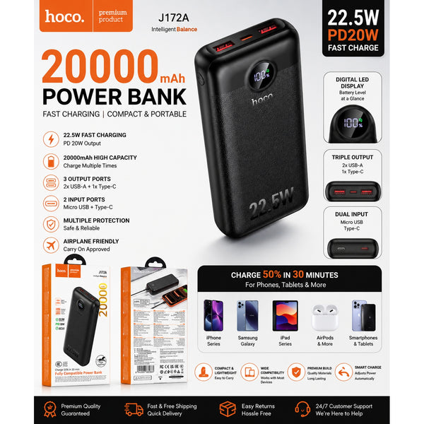 Power Bank 10000 mAh PD20W J172A