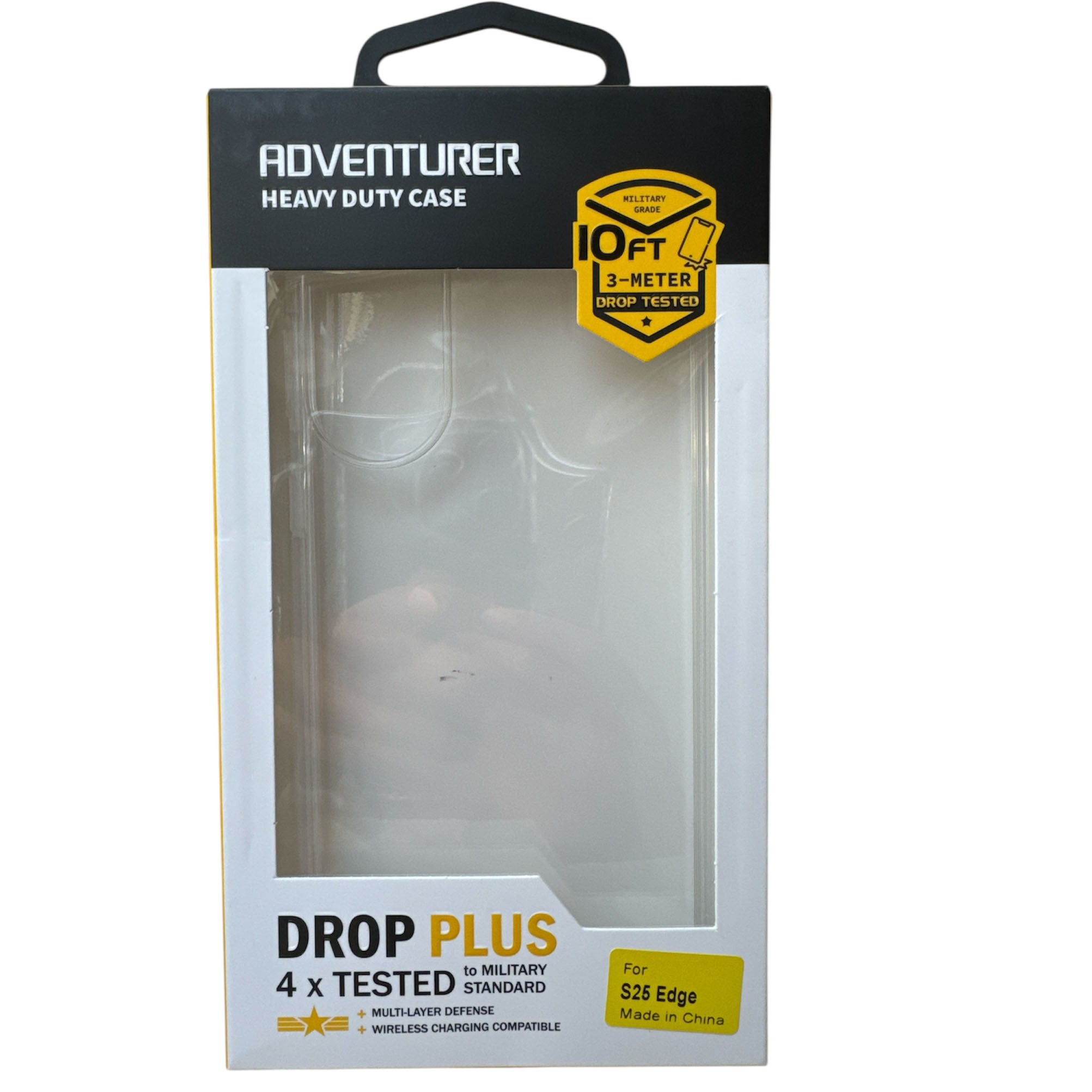 Samsung S25 Edge Clear Hybrid Case In Retail Package