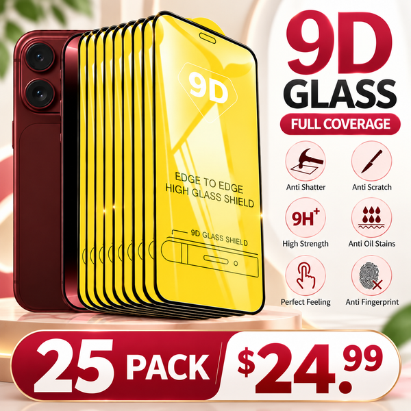 iPhone 13 Pro Max Tempered Glass Full Cover Black 25 Pack