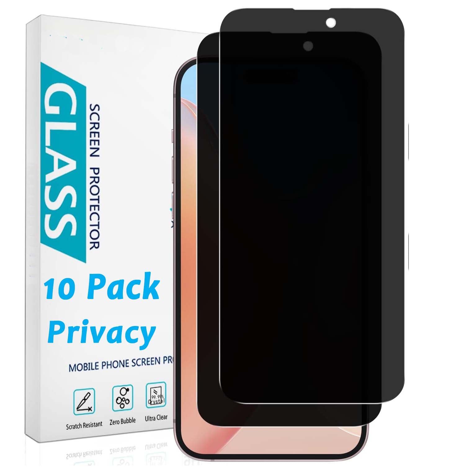 iPhone 17 Pro 10 Pack Privacy Tempered Glass