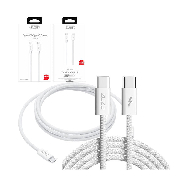 Type C To Type C Data Cable 60W 1METER ZUZG BRAIDED