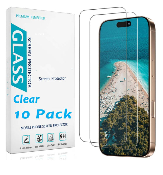 iPhone 17 Pro 10 Pack Clear Tempered Glass