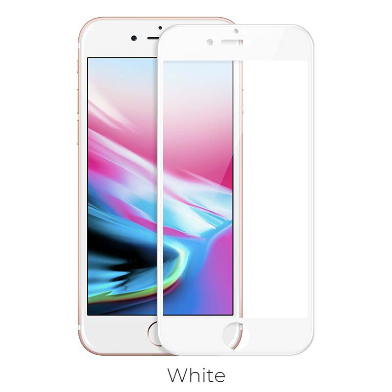 iPhone 7/8 Plus Tempered Glass Full Cover White
