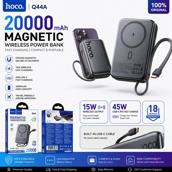 Power Bank Magnetic 20000 mAh PD45W Q44A