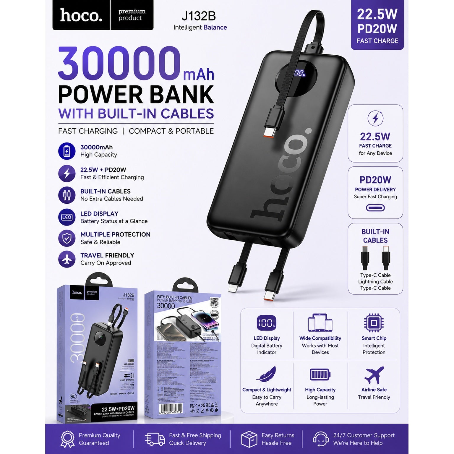 Power Bank 30000 mAh PD23W J132B