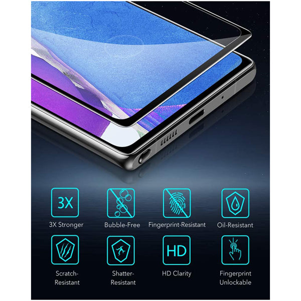 Samsung Note 20 Tempered Glass Full Cover Black