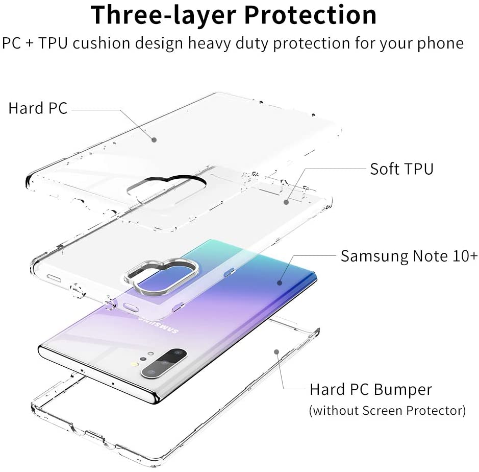 Samsung Note 10 Plus Clear Hybrid Case