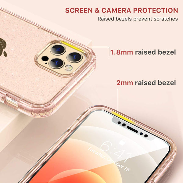 iPhone 12/12 Pro Flake Rose Pink Sym Case