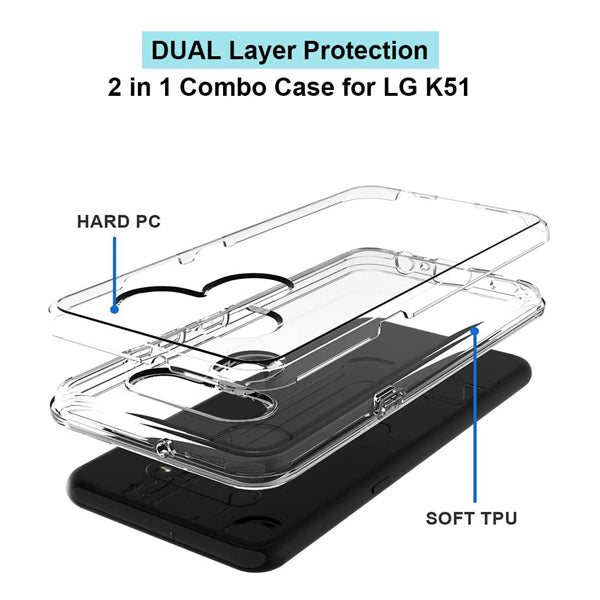 LG K41S Clear Hybrid Case